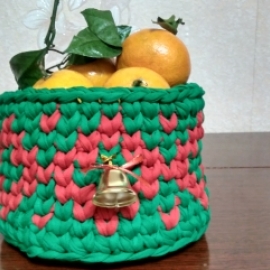 Корзины из трикотажной пряжи