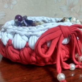 Корзины из трикотажной пряжи