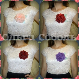 Розы из ткани