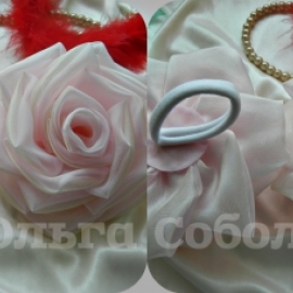 Розы из ткани
