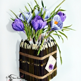 крокусы из фоамирана. видео-мастер-класс