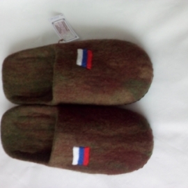 Валянные тапочки-шлепанцы