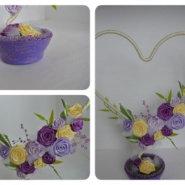 Топиарий-сердце "Сиреневая нежность"