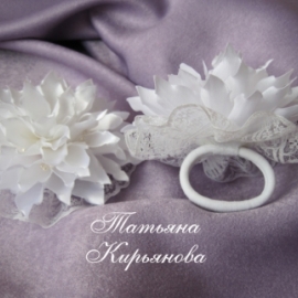 Резинки для волос"Хризантемы"