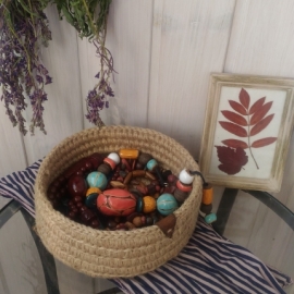 Джутовая корзина