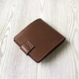 Кошелек из натуральной кожи "Молочный шоколад"