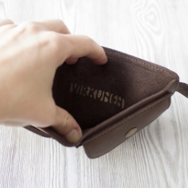 Кошелек из натуральной кожи "Темный шоколад"