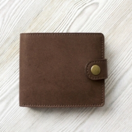Кошелек из натуральной кожи "Темный шоколад"