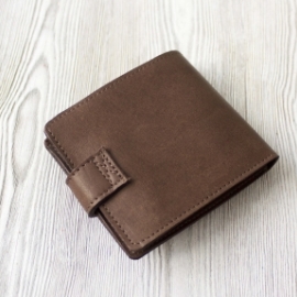 Кошелек из натуральной кожи "Темный шоколад"