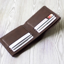 Кошелек из натуральной кожи "Темный шоколад"