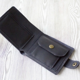 Кошелек из натуральной кожи "Индиго"