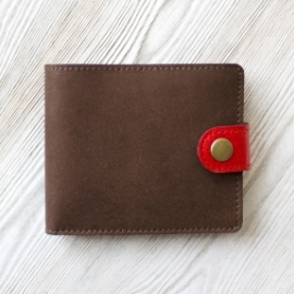 Кошелек из натуральной кожи "Мятный шоколад"