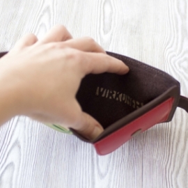 Кошелек из натуральной кожи "Мятный шоколад"