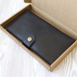 Мужское портмоне, из натуральной кожи "Тревел"