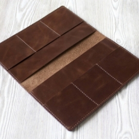 Портмоне из натуральной кожи "Горячий шоколад"