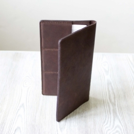 Портмоне из натуральной кожи "Темный шоколад"