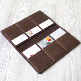 Портмоне из натуральной кожи "Темный шоколад"