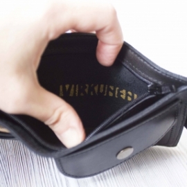 Мужской кошелек, портмоне из натуральной кожи "Контраст"