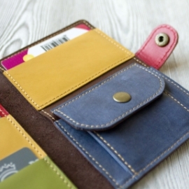 Портмоне для паспорта, карт, банкнот и монет "Вояж"