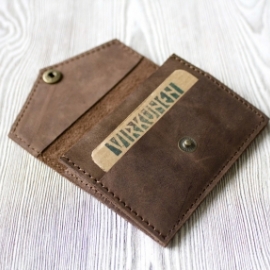 Кошелек для мелочи, пластиковых карт и банкнот "Лесной орех"