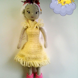 Вязаная кукла Элизабет.