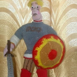 Богатырь Алёша Попович(могу связать и других богатырей)