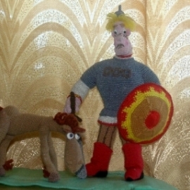 Богатырь Алёша Попович(могу связать и других богатырей)