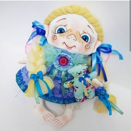 Куколка-феечка. Грунтованный текстиль.