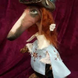 Интерьерная текстильная игрушка Борзая Мушкетер