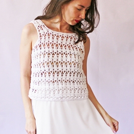 Топ белый ананасики