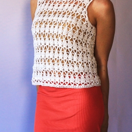 Топ белый ананасики