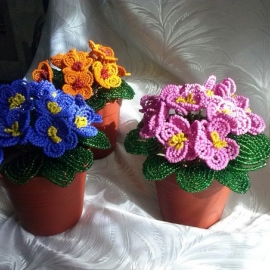 цветы из бисера