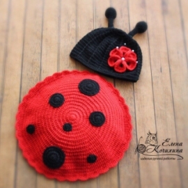 Костюм "Божья коровка" для фотосессии новорожденных