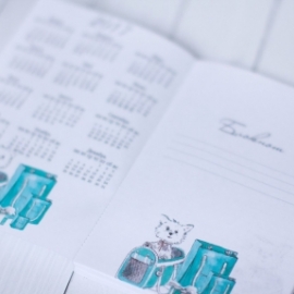 Блокнот в стиле Тиффани с цветными страницами