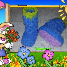 Пинетки-сапожки "Ежевичка"