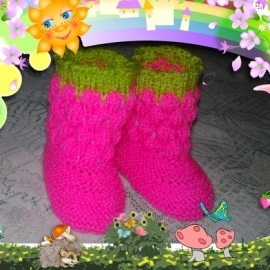 Пинетки-сапожки "Малинка"