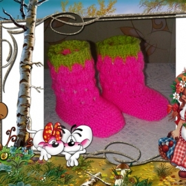 Пинетки-сапожки "Малинка"