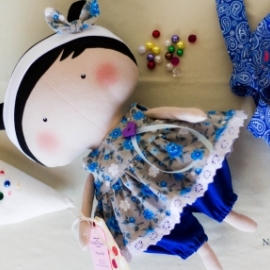 Текстильная куколка Милашка