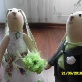 Свадебная пара Кролики тильда