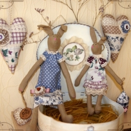 "Счастливые кролики" в стиле Тильда