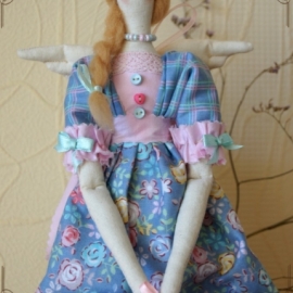 Кукла Тильда ангел "Зефирка"