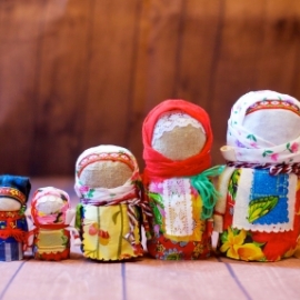 Народная Славянская кукла - оберег " Зерновушка", или "Крупеничка", "Богач - мужичок"