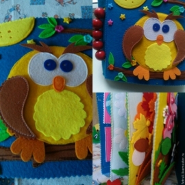 Развивающая книжка из фетра "Веселый Совенок"