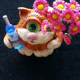 КОТИК с букетом