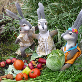 перчаточная кукла(бибабо)заяц