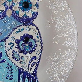 Тарелка" Сова Гжелька"