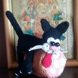 Котик на колбасе