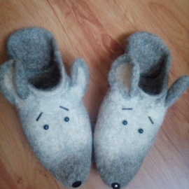 Тапочки валяные Мышата