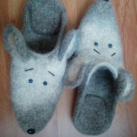 Тапочки валяные Мышата