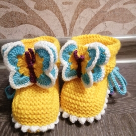 Пинетки бабочки желтые